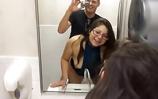 Kinky couple makes a sextape in a hospital bathroom